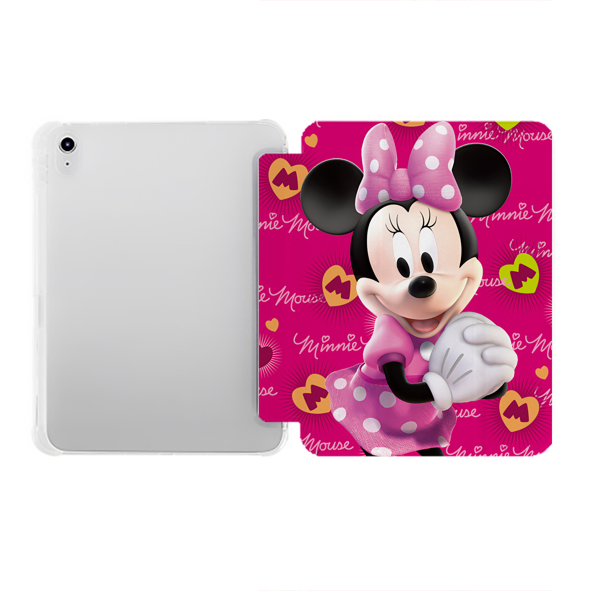 （画像用） ミッキーマウス Mickey Mouse IPad ケース ペン収納付き 三つ折りスタンド PUレザー×シリコン 対応機種9.5/10.5/10.9インチ
